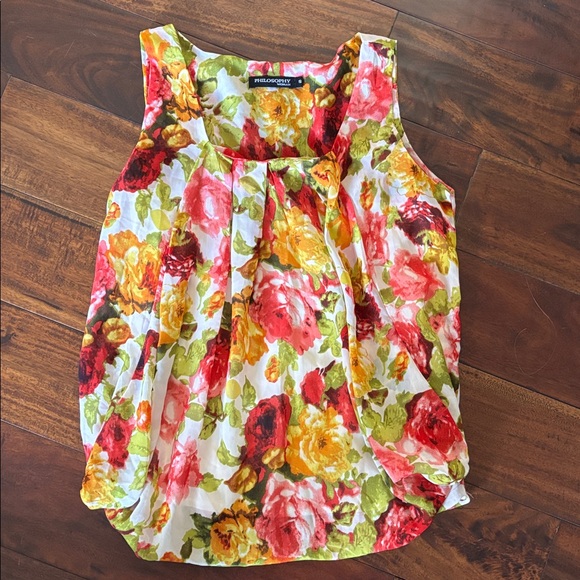 Philosophy | Floral Blouse - Red and Green - Picture 5 of 9